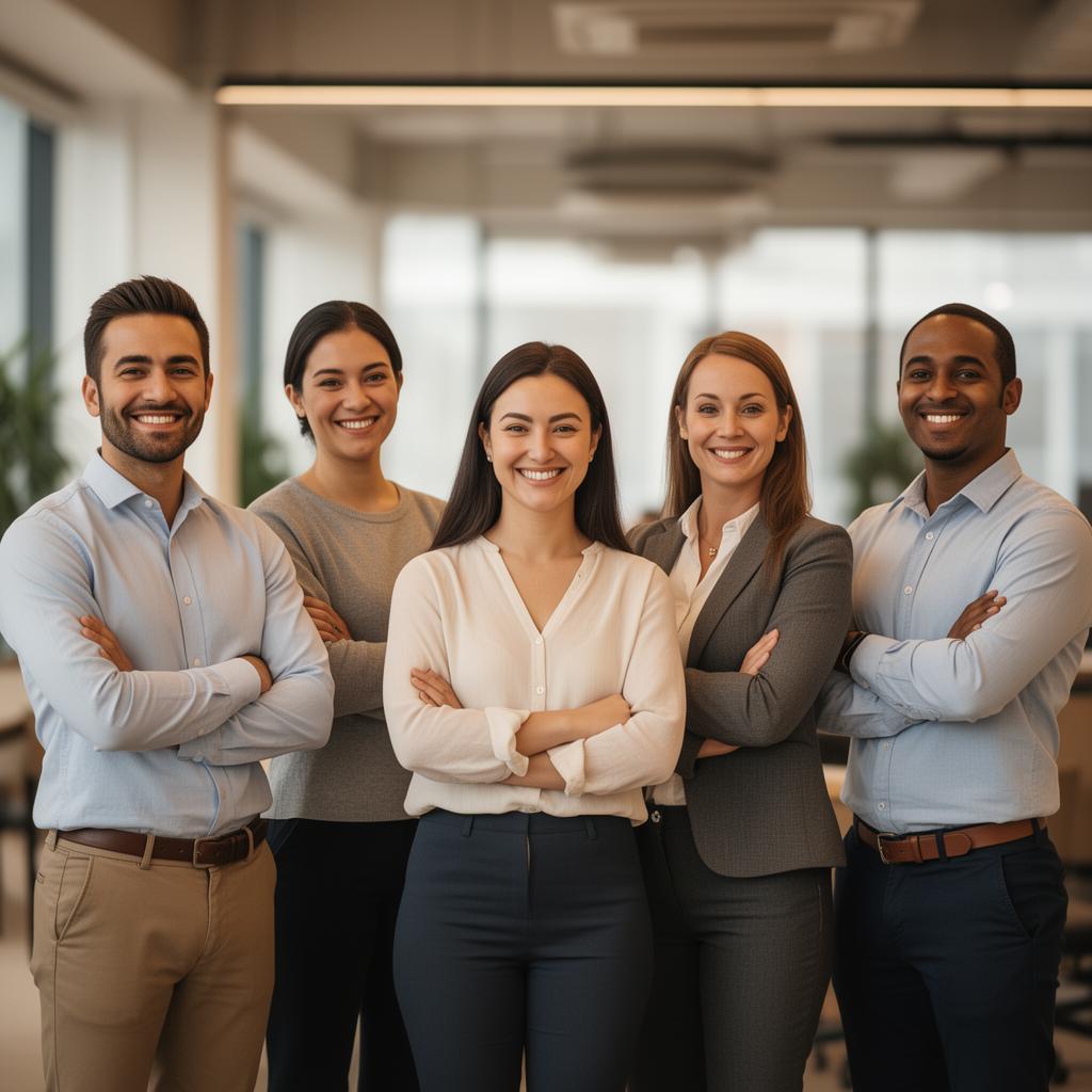 Confident business professionals